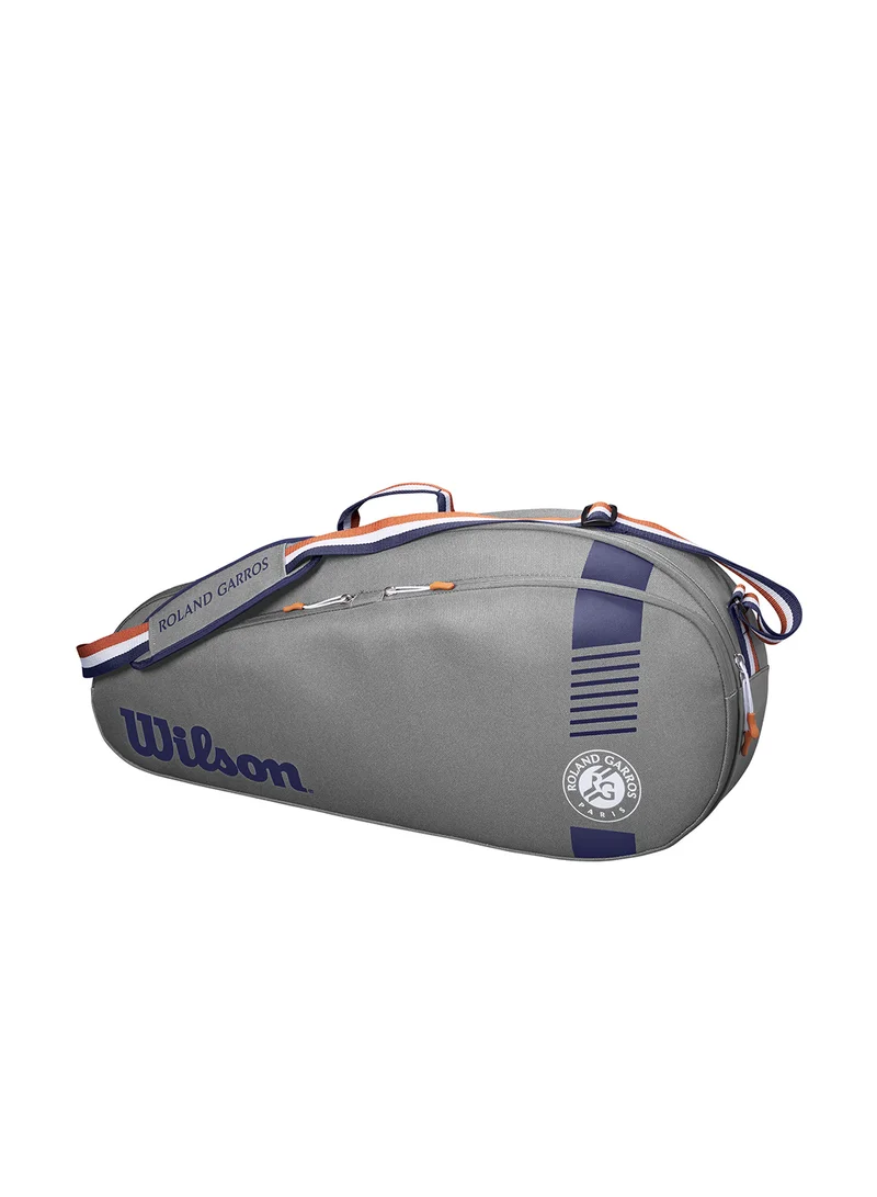Wilson Roland-Garros Team Tennis Bag, Cream/ Navy, Holds up to 3 Rackets