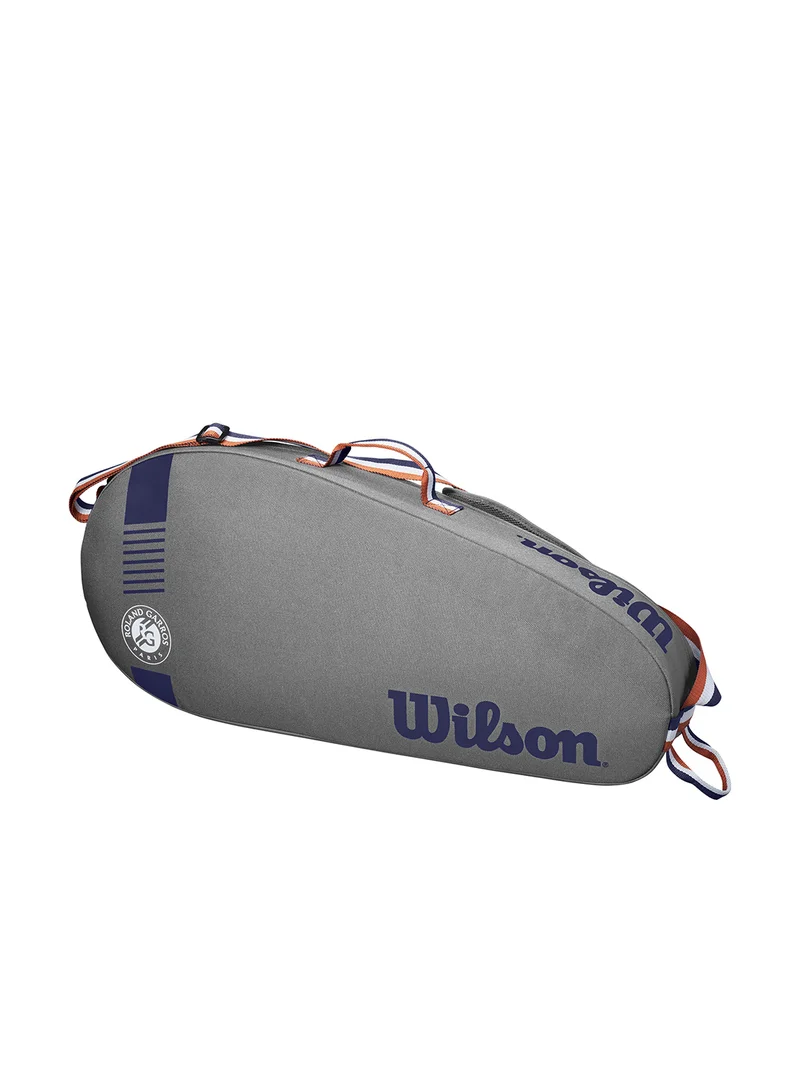 Wilson Roland-Garros Team Tennis Bag, Cream/ Navy, Holds up to 3 Rackets