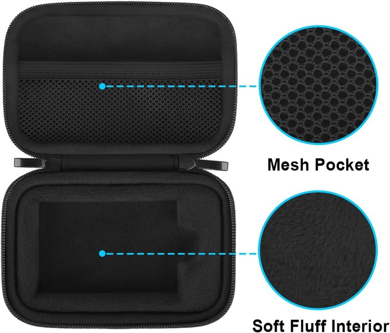 Lacdo Hard Carrying Case for Samsung T9 Portable Solid State Drives 1TB 2TB 4TB USB 3.2 External SSD Hard EVA Shockproof Storage Travel Bag, Black+Black - Image 3