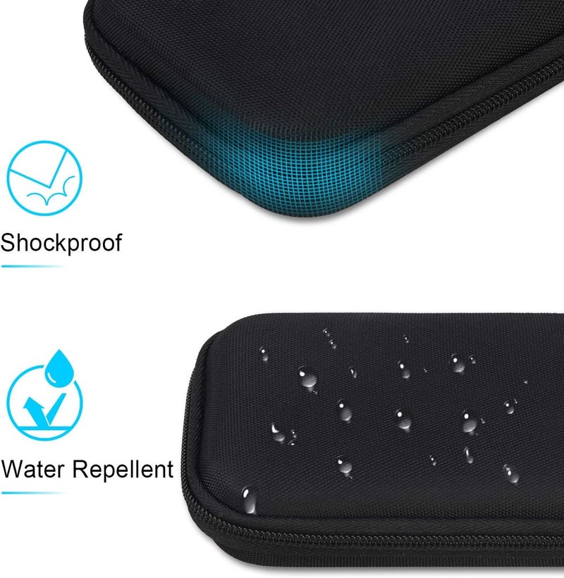Lacdo Hard Carrying Case for Samsung T9 Portable Solid State Drives 1TB 2TB 4TB USB 3.2 External SSD Hard EVA Shockproof Storage Travel Bag, Black+Black - Image 2