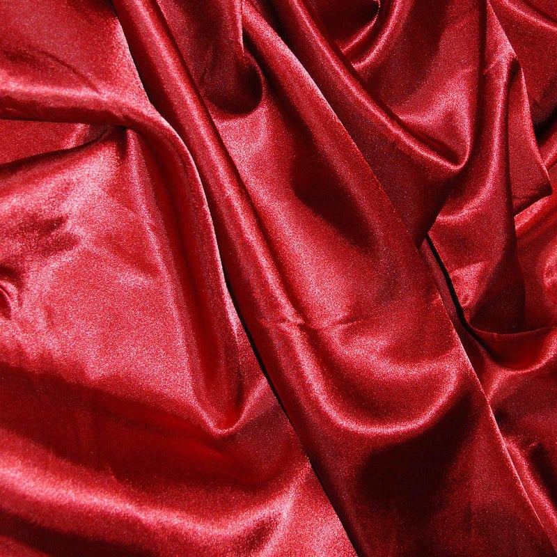 Bini Fabrics Wine Silky Satin Dress Fabric Plain Satin Material 4445 Width Slik Shiny Fabrics 2 Meter - Image 2