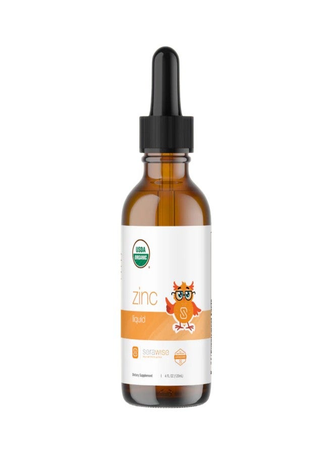 Serawise Organic Liquid Zinc by Dr. Ana Maria Temple | Immune & Skin Support | USDA Certified Organic, No Artificial Ingredients or Natural Flavors | Family Friendly Dosing | 4 Fl Oz - Image 1
