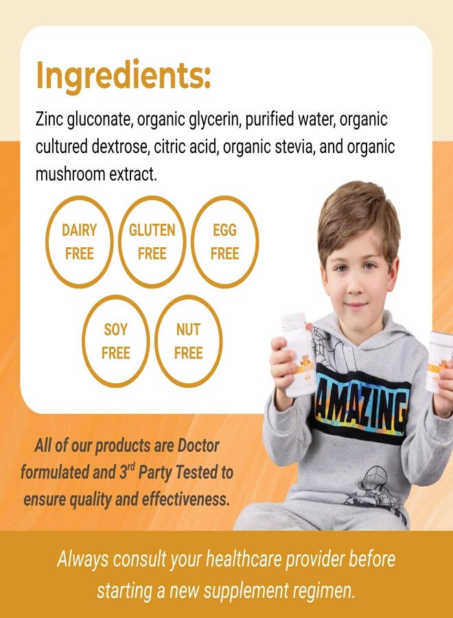 Serawise Organic Liquid Zinc by Dr. Ana Maria Temple | Immune & Skin Support | USDA Certified Organic, No Artificial Ingredients or Natural Flavors | Family Friendly Dosing | 4 Fl Oz - Image 2