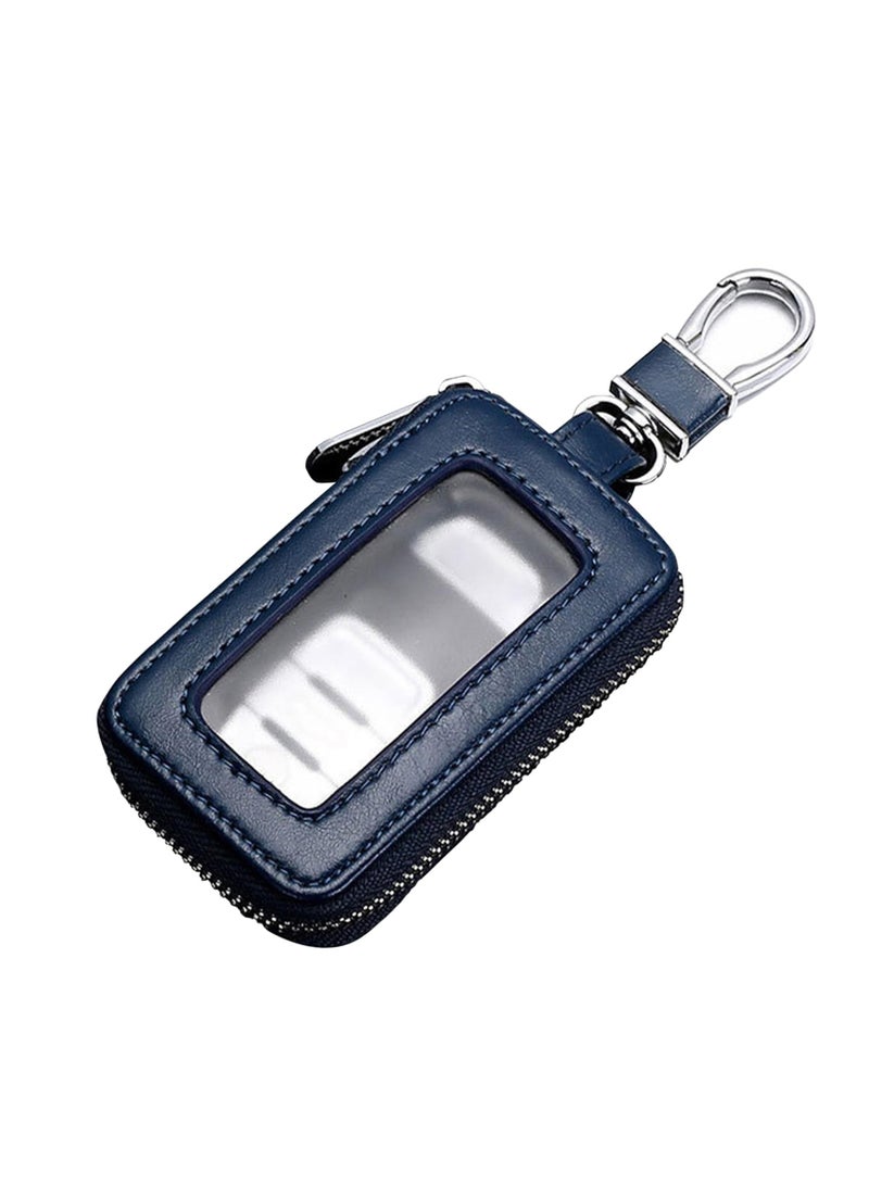 1 pcs Premium Car Key Fob Case Genuine Leather Car Smart Key fob Holder Car Remote Keychain Bag Universal - Image 1