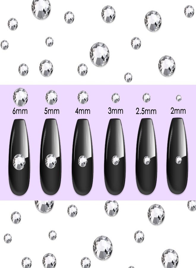 Canvalite 2784PCS Rhinestones Flat Back Gems, Nail Rhinestones Nail Art Gems with Pick Up Tweezers and Rhinestone Picker Dotting Pen, Nail Art Tools for Nails, Clothes, Face, Craft - Image 2