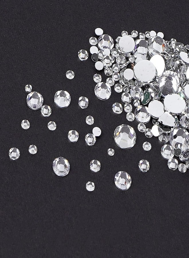 Canvalite 2784PCS Rhinestones Flat Back Gems, Nail Rhinestones Nail Art Gems with Pick Up Tweezers and Rhinestone Picker Dotting Pen, Nail Art Tools for Nails, Clothes, Face, Craft - Image 4