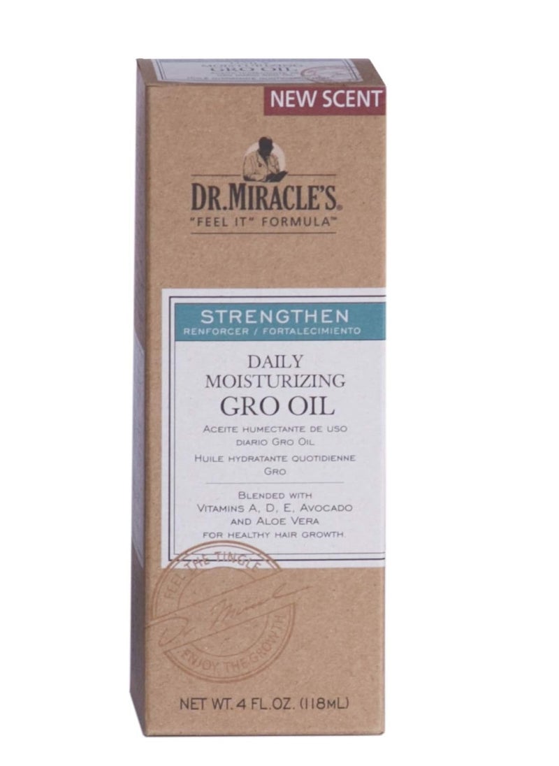 Dr Miracle's - Dr. Miracle’s Daily Moisturizing Gro Oil – Strengthen & Nourish Hair Naturally (118ml) - Image 1