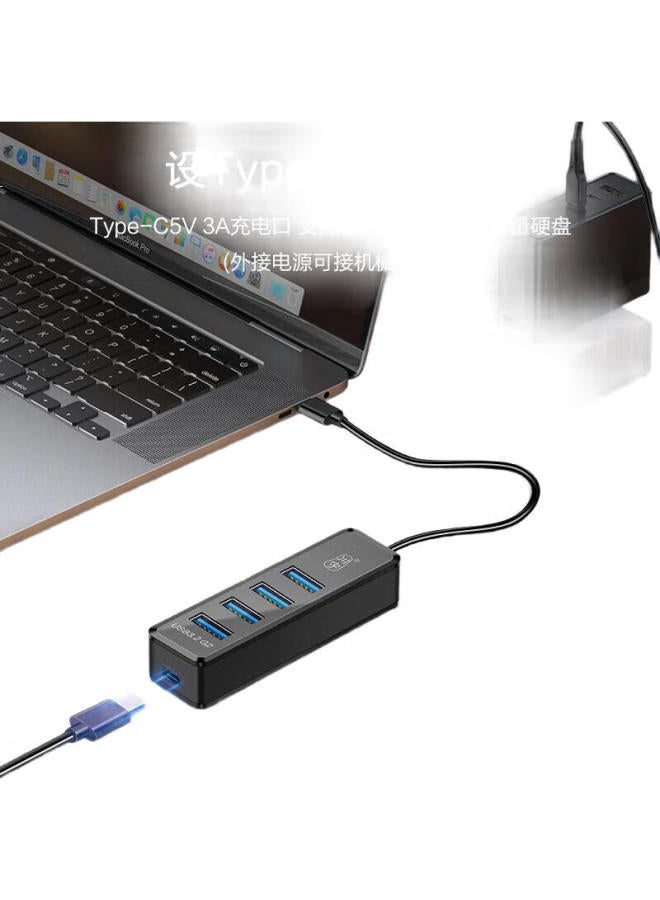 Chuanyu Type-C 3.2 Gen2 Hub, 10Gbps High-Speed Expansion Dock Cable, 4-Port Hub, One-To Multi-Port Converter With Type-C Power - Image 1