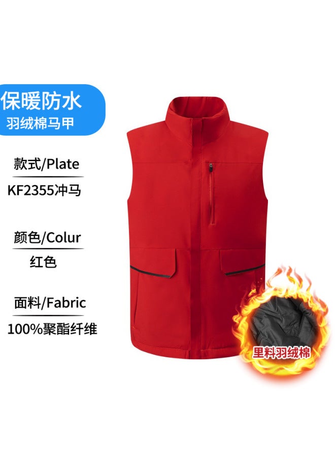 Autumn Winter Down Sports Vest Warm Windproof Outdoor Running Mountaineering Work Vest Custom Printing