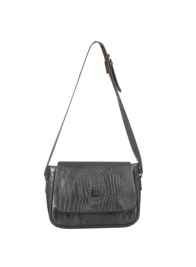 Mounthood Medusa Messenger Bags Grey Pu Leather Set Of 1 - Image 1