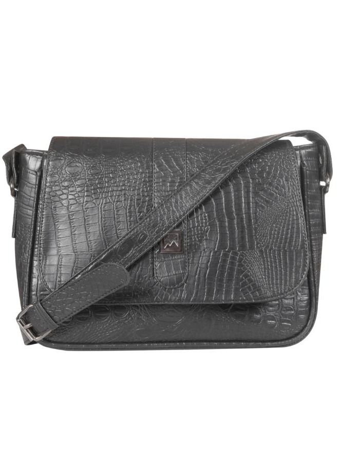 Mounthood Medusa Messenger Bags Grey Pu Leather Set Of 1 - Image 3