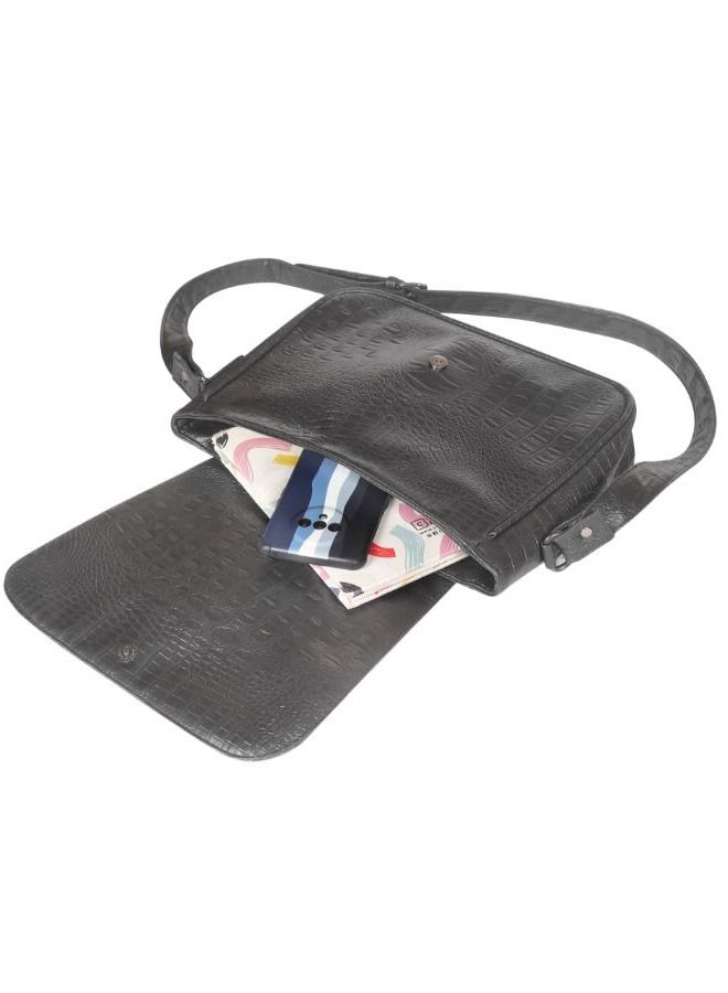 Mounthood Medusa Messenger Bags Grey Pu Leather Set Of 1 - Image 5