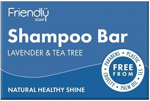 friendly soap 2 x Friendly Soap Natural Shampoo Bar Lavender and Tea Tree 95g - Image 2
