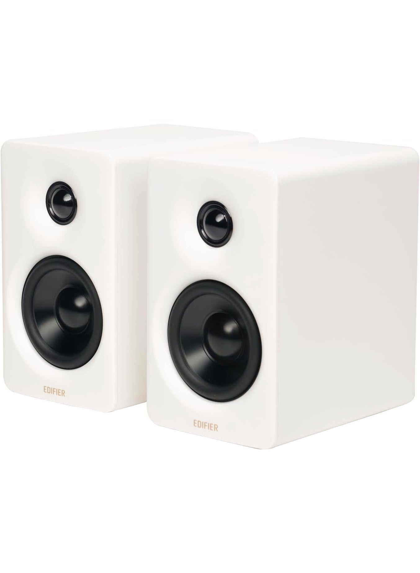 Edifier M60 Compact Desktop Speakers 2.0, for PC/Laptop/Computer, Bluetooth v5.3, USB C & 3.5 mm AUX, Hi-Res Audio Wireless Certified, 66W RMS, for Music and Gaming (White)
