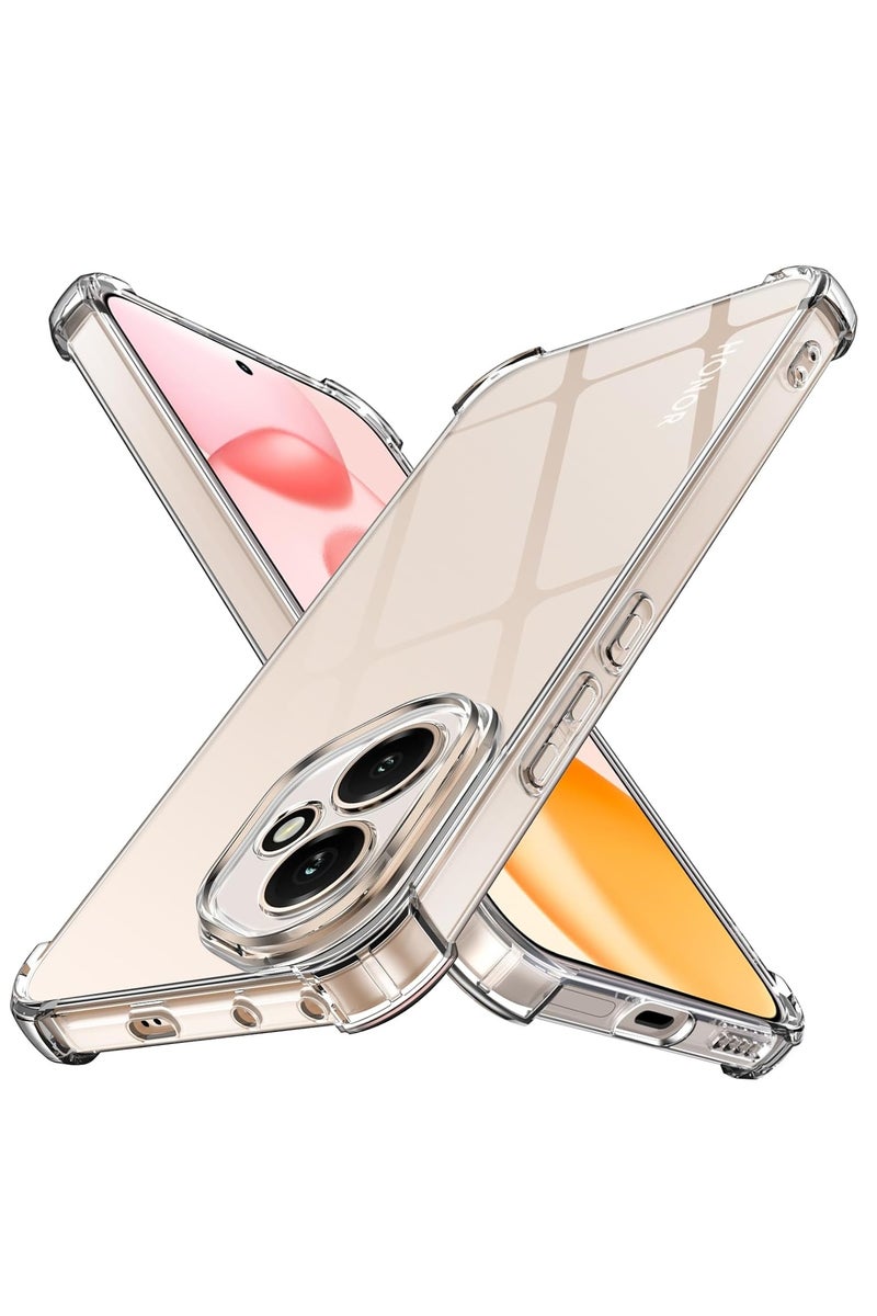 Shockproof Cover for Honor 400 5G with Camera Protection, Silicone Case Anti Scratch TPU Thin and Soft, Transparent - Image 1