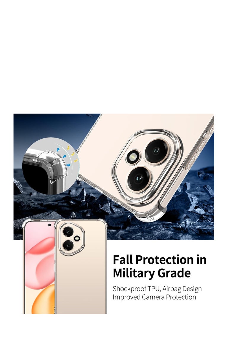 Shockproof Cover for Honor 400 5G with Camera Protection, Silicone Case Anti Scratch TPU Thin and Soft, Transparent - Image 2