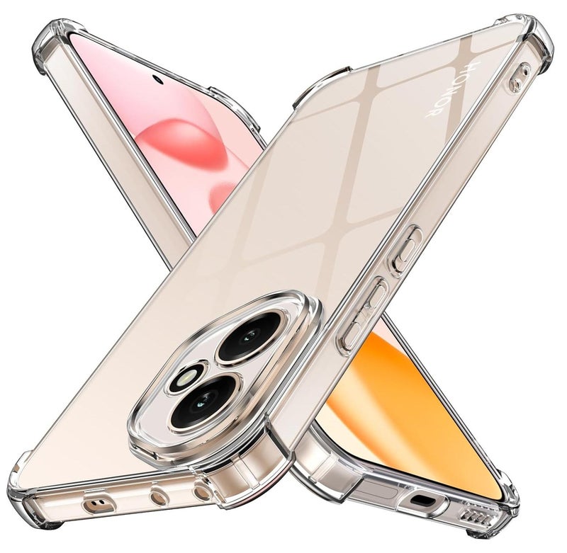 Shockproof Cover for Honor 400 5G with Camera Protection, Silicone Case Anti Scratch TPU Thin and Soft, Transparent - Image 1