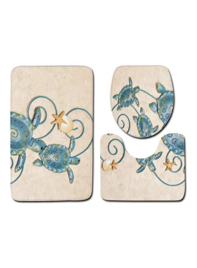 Loquat 3-Piece Bath Mat Accessory Set multicolour 75x45cm