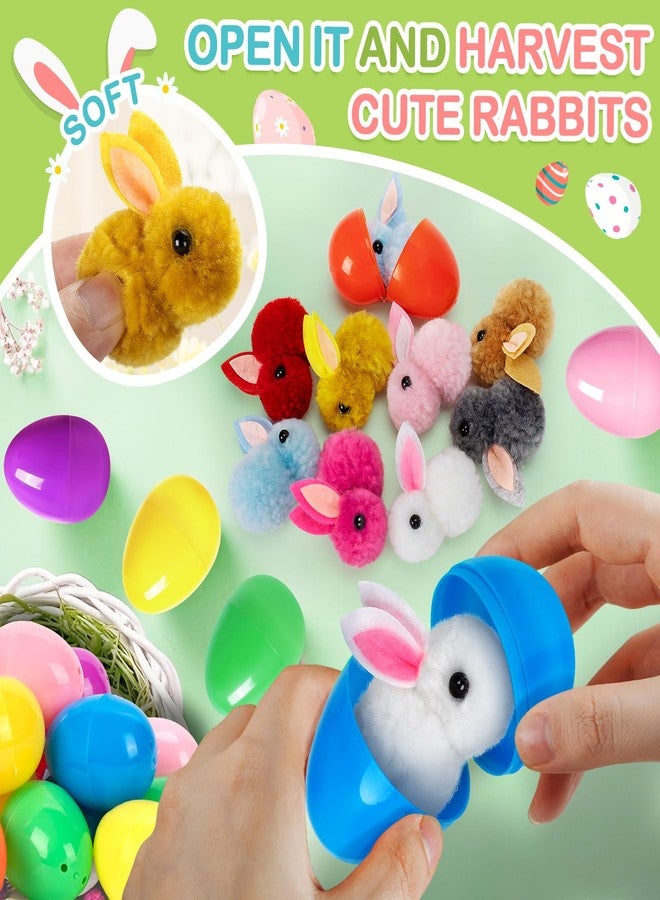 BAYSING 24 Pack PreFilled Easter Egg with Plush Bunny Toys Inside, Bright Colorful Easter Eggs Fillers Plush Toy for Kids, Boys Girls Easter Basket Stuffers Party Favors, Easter Eggs Hunt Games Supplies - Image 3