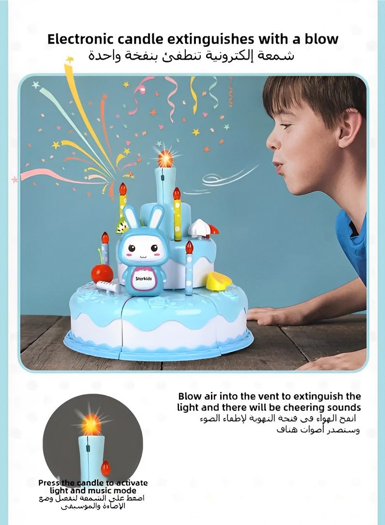 CALL PLAY 87 Pcs Circle- Birthday Cake – Toy Food – Plates & Candles Accessories- Pretend Play- Princess Birthday Party- 3 years + - Image 3