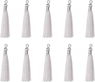 Tupalizy Tupalizy 10PCS Handmade Soft Silky Tassels with Hanging Loop for Bookmarks Keychains Earring Bracelets Jewelry Making - Image 1