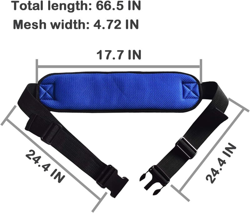 Kitwe Wheelchair Seat Belt Adjustable Medical Wheelchair Safety Harness for Patient Caring, Cushion Harness Straps with Easy Release Buckle - Image 4