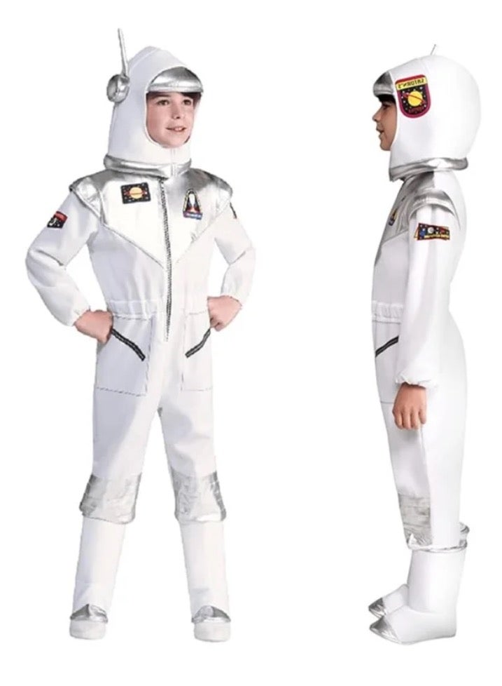 Astronaut Costume for Kids Space Pretend Dress Up Role Play Set for Kids L - Image 1