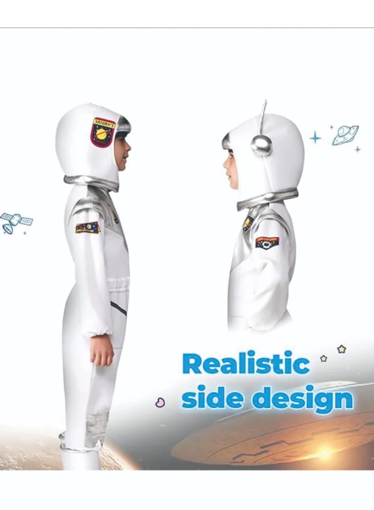 Astronaut Costume for Kids Space Pretend Dress Up Role Play Set for Kids L - Image 2