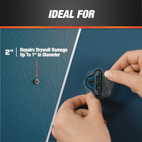 DAP 7079809161 Repair Eclipse Wall Patch, 2 Inch, Clear, 4 Pack,White - Image 4