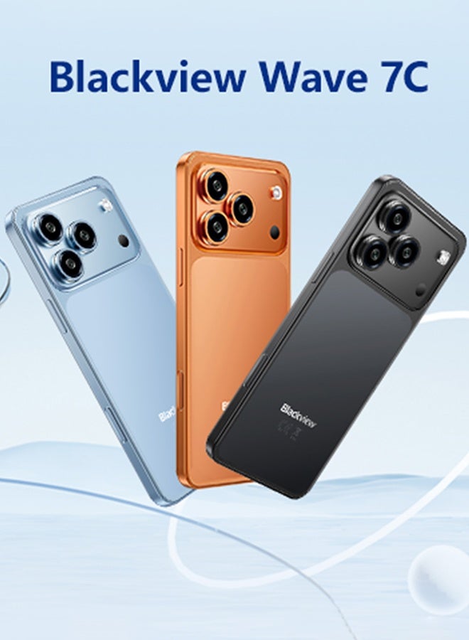 Blackview Wave 7C Black Dual SIM 4G Smartphone 4GB RAM 128GB Storage 6.56 Inch HD+ Display 5000mAh Big Battery 32MP AI Camera Android 16 Unlocked face Mobile - Image 2