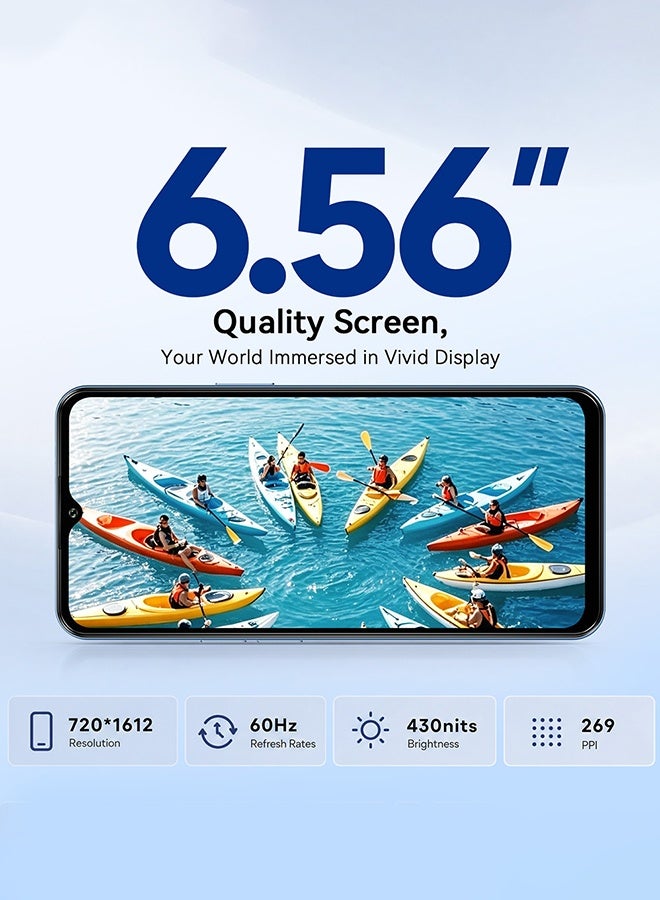 Blackview Wave 7C Black Dual SIM 4G Smartphone 4GB RAM 128GB Storage 6.56 Inch HD+ Display 5000mAh Big Battery 32MP AI Camera Android 16 Unlocked face Mobile - Image 4