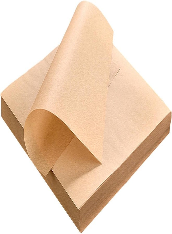 ToYooZe Fresh Butter Paper for Packing Wrapping Food Baking Cake, Sandwich Burger Pizza,Non Sticky Paper for Wrapping of Roti & Parchment Paper|Food Grade Brown| 8 X 8 Inch (100 Sheets) - Image 1