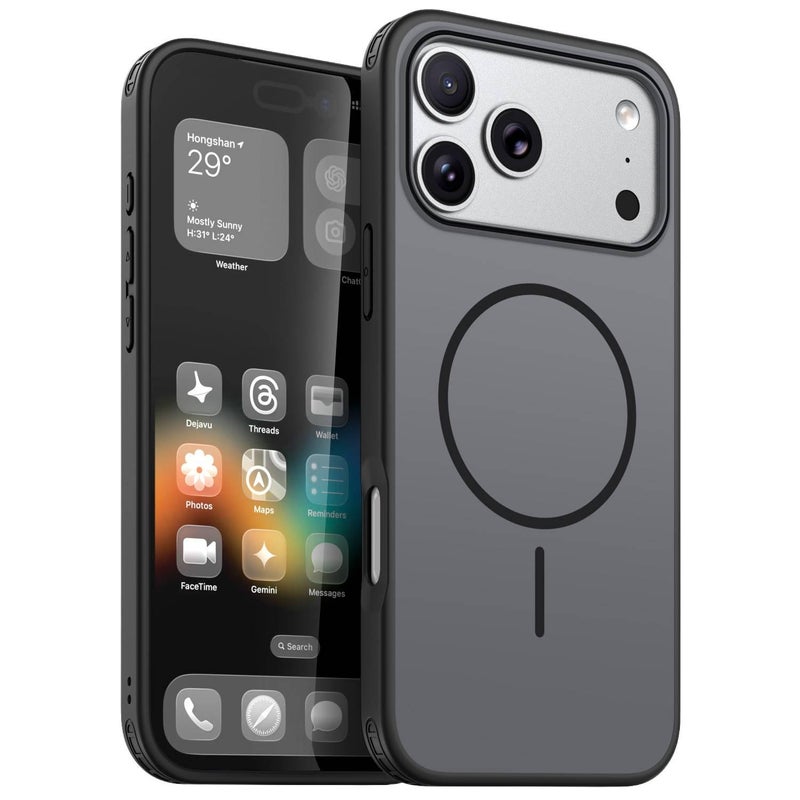MS TPU+PC MagSafe Case for iPhone 15 / 15 Plus / 15 Pro / 15 Pro Max with Skin Feel and Full Coverage plus Shockproof plus Strong Magnetic plus Drop Protection in Black - Image 1