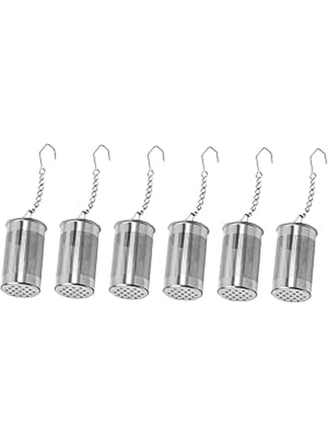 6 Pcs Stainless Steel Tea Infuser Strainer Filter Set For Home And Office Use - Image 1