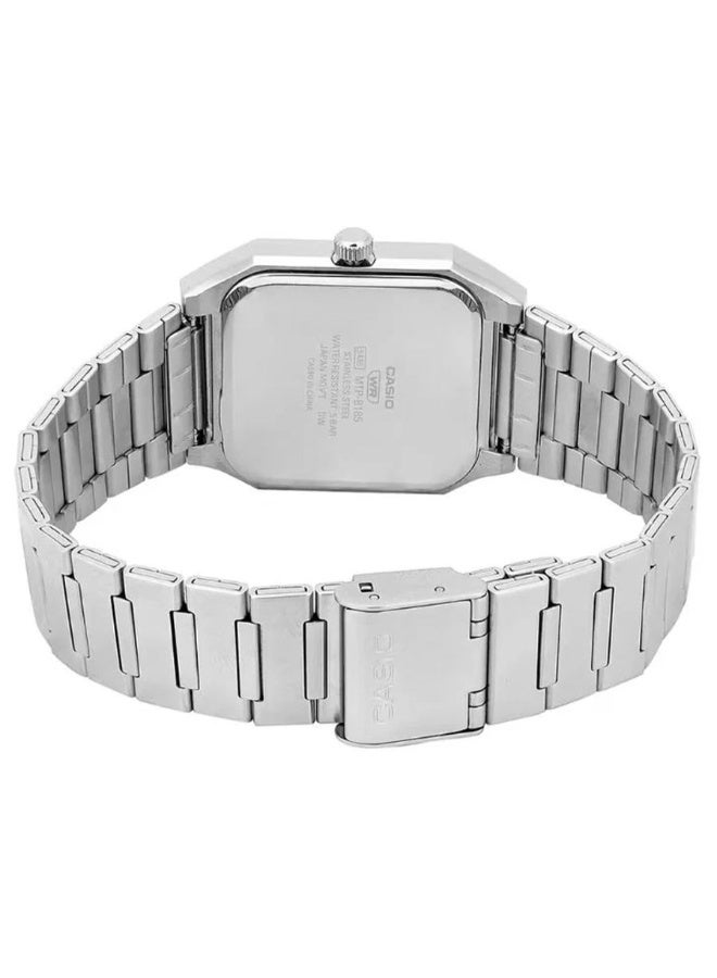 CASIO Analog Men's Watch MTP-B185D-7A, 40 mm White Dial, Silver Stainless Steel Case & Bracelet, 50m WR - Image 2