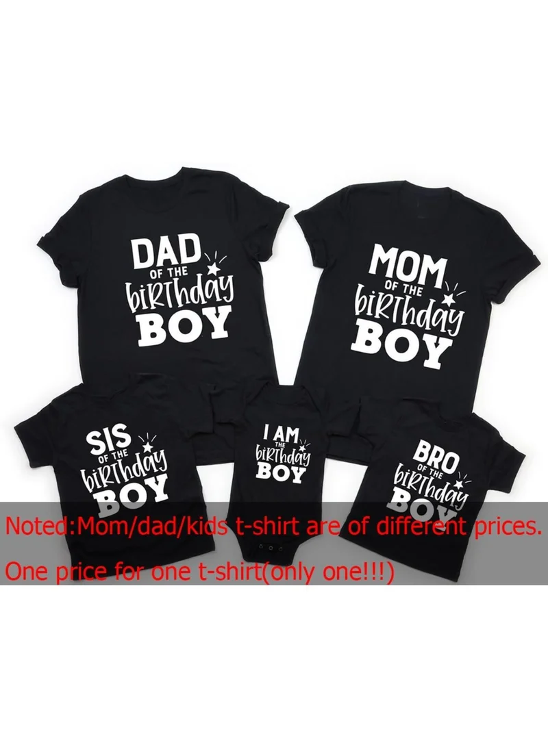 Matching Family Outfits Family Birthday Party Printed T-Shirts / Romper Black