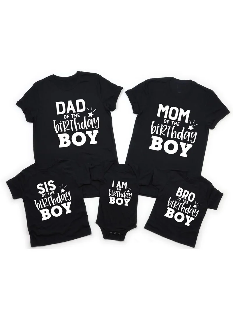 Matching Family Outfits Family Birthday Party Printed T-Shirts / Romper Black