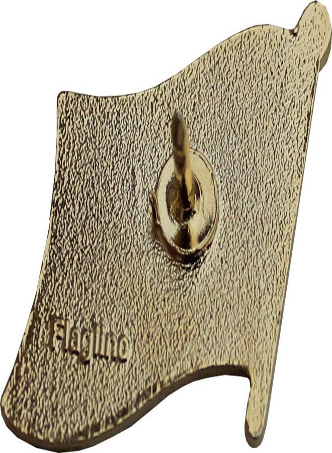 Flagline Greece Flag Die-struck Metal Single Lapel Pin with Butterfly Clasp Closure - Image 4