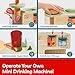 TOP BRIGHT Wooden Drink Dispenser Pretend Play Toys Play Food Sets for Kids Kitchen with Cups Juice Inserts Ice Cubes Montessori Toys for Boys Girls Capybara Gift Age 3 - Image 4