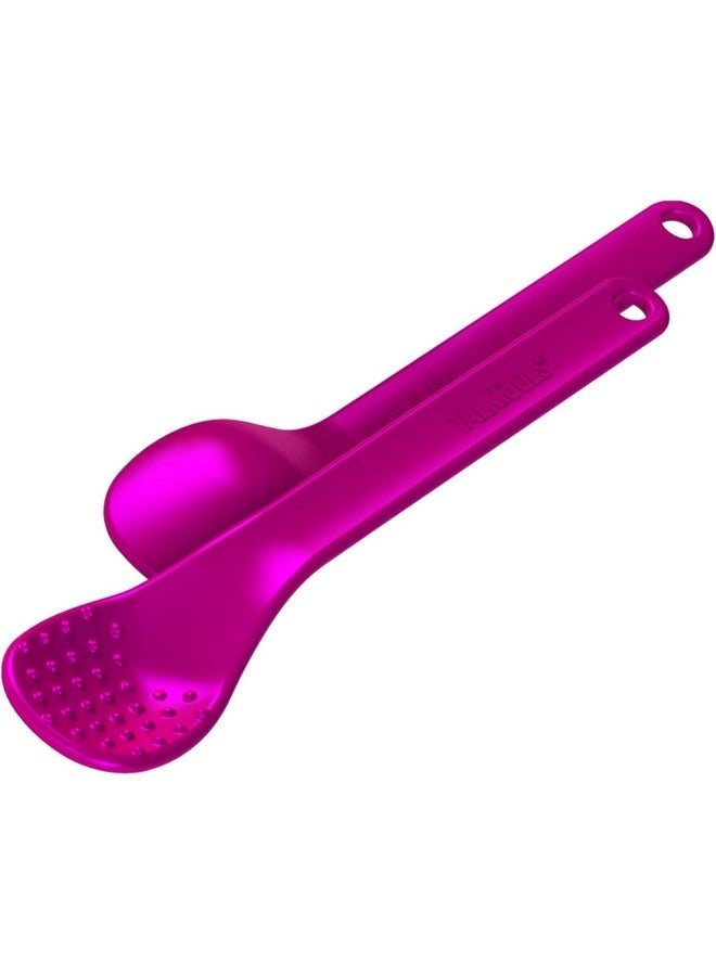 TalkTools Bumpy Magenta Spoons | Provides Oral Awareness During Feeding | Encourages Lip Closure | Normalize Acceptance of Foods with a Variety of Textures - 12 Pack - Image 3