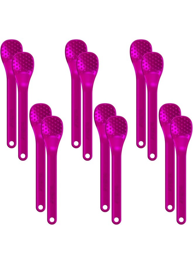 TalkTools Bumpy Magenta Spoons | Provides Oral Awareness During Feeding | Encourages Lip Closure | Normalize Acceptance of Foods with a Variety of Textures - 12 Pack - Image 1