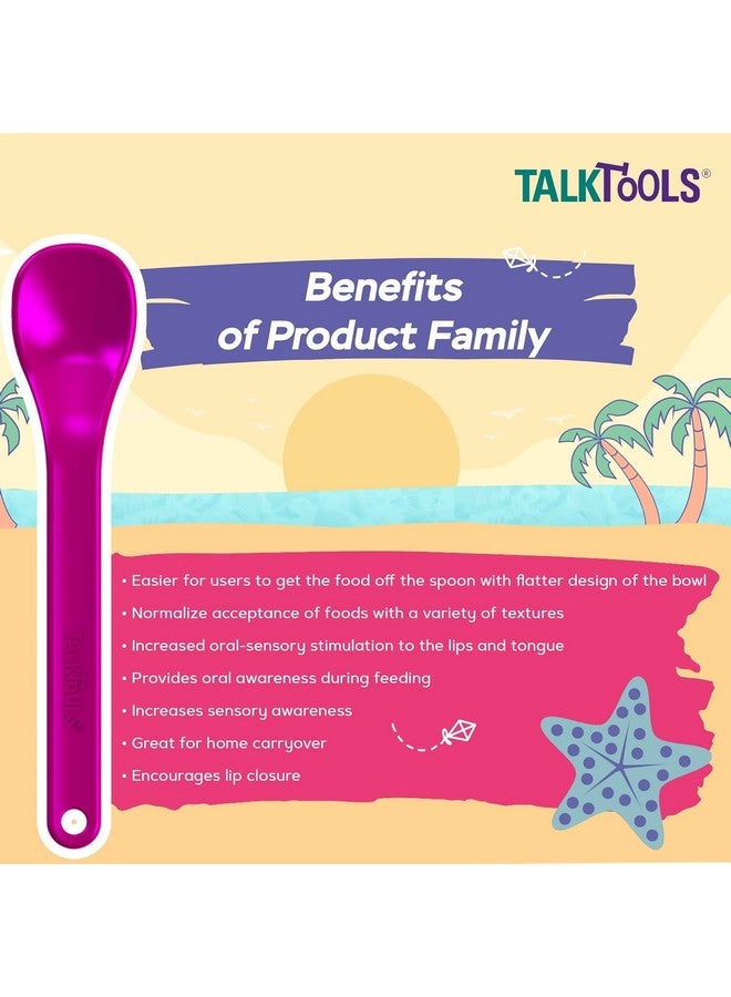 TalkTools Bumpy Magenta Spoons | Provides Oral Awareness During Feeding | Encourages Lip Closure | Normalize Acceptance of Foods with a Variety of Textures - 12 Pack - Image 4