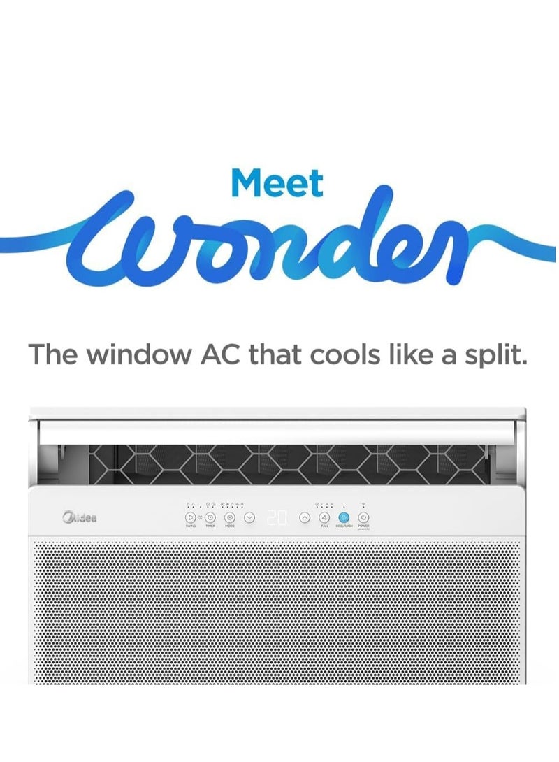 Midea Window Air Conditioner 2 Ton, 21200 BTU(Nominal Capacity) Wonder AC, Inverter Compressor, WIFI Control, Silent, 24H timer, Sleep Mode 1000 W MWT4WG-24CRN1 White - Image 2