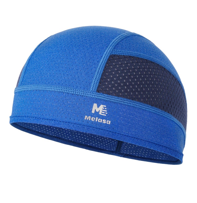MELASA Cooling Skull Caps Helmet Liner, Lightweight Mesh Under Helmet Cycling Motorcycle Hard Hat Sweat Liner for Men Women (Blue) - Image 1