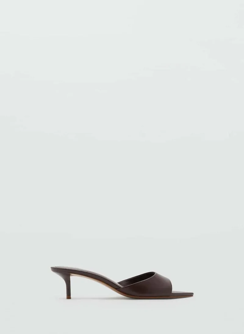 MANGO Kitten-Heel Sandals With Strap