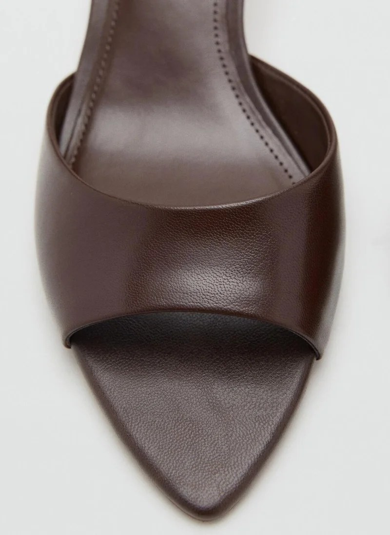 MANGO Kitten-Heel Sandals With Strap
