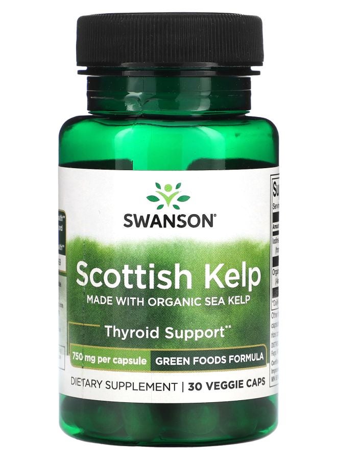 Scottish Kelp Made With Organic Sea Kelp 750 mg 30 Veggie Capsules