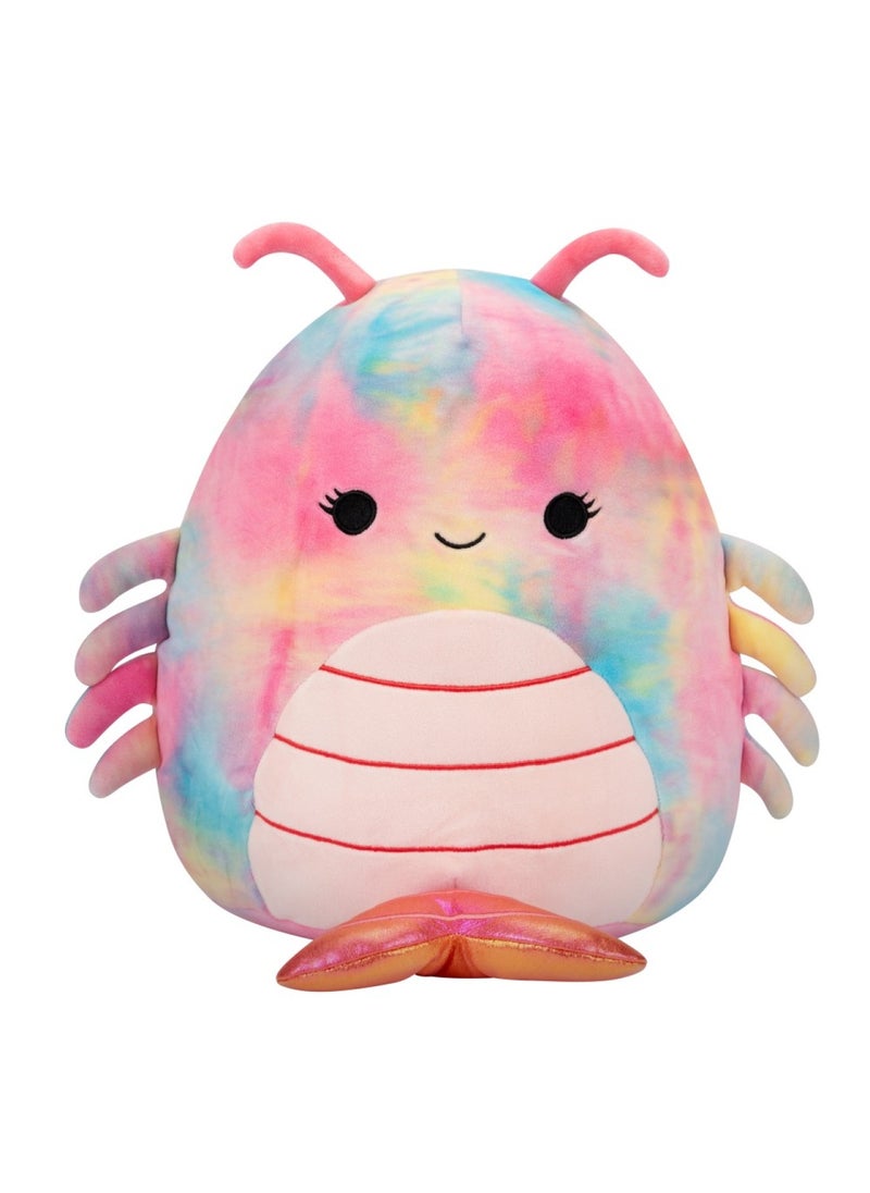 Squishmallows - 12 inch Candis Rainbow Tie-Dye Shrimp , Officially Licensed Kellytoy Plush Toy, Colorful Soft Toy, Gift for Kids, Girls & Boys Washable Squishy Stuff Toy Multicolor All Age - Image 1