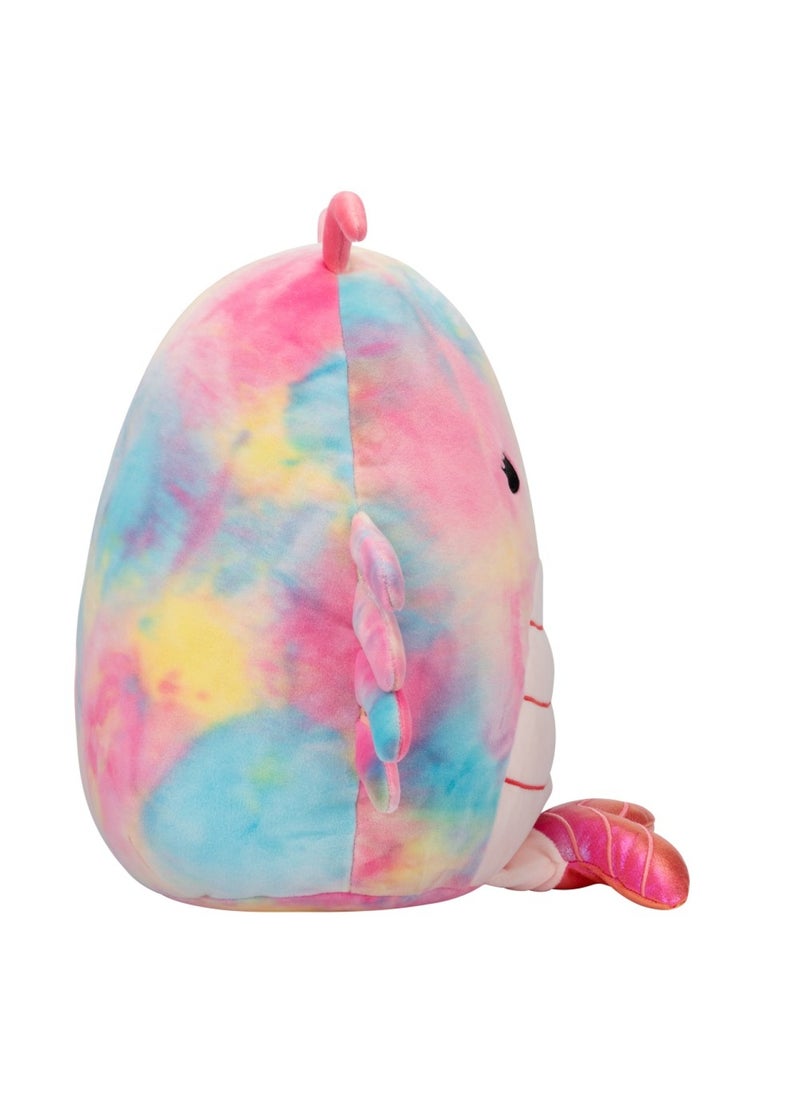 Squishmallows - 12 inch Candis Rainbow Tie-Dye Shrimp , Officially Licensed Kellytoy Plush Toy, Colorful Soft Toy, Gift for Kids, Girls & Boys Washable Squishy Stuff Toy Multicolor All Age - Image 1