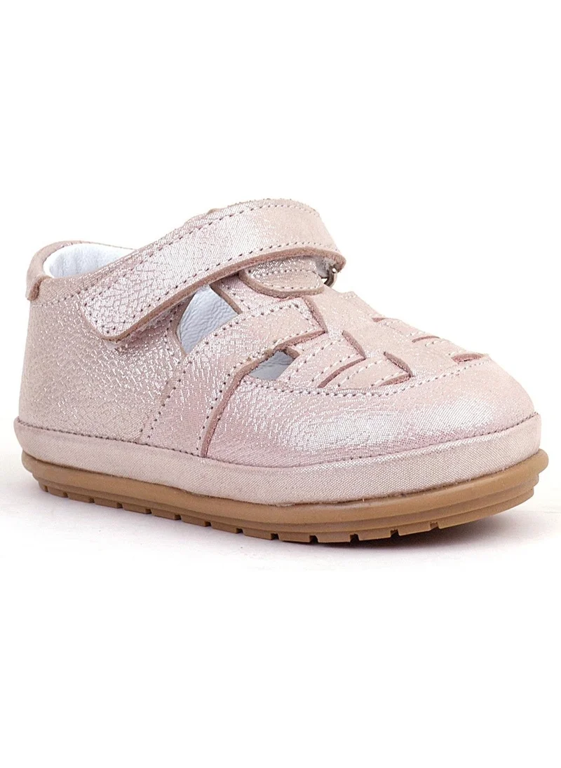 راكربلاس Muppet Genuine Leather Glitter Powder Velcro Anatomical Baby Sandals Shoes